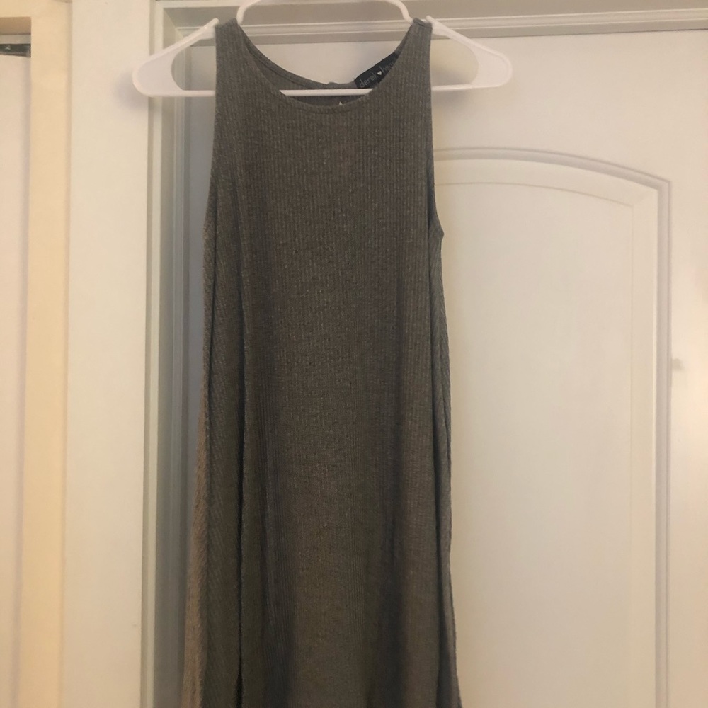 Heather grey flair mini dress
